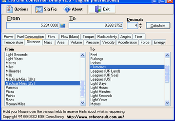 Утилиты: ESB Unit Conversion Utility v.2.0.1