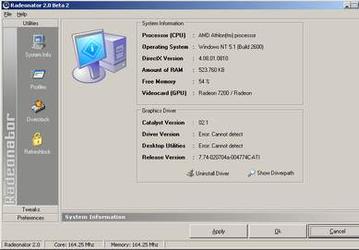 Утилиты: Radeonator v.2.0 Final