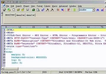 Текст и графика: UltraEdit-32 v.9.00b