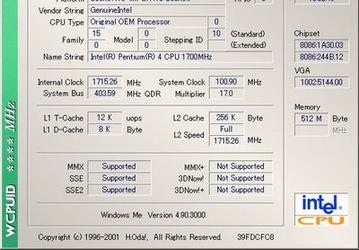 Диагностика: WCPUID v.3.3 Build 1029