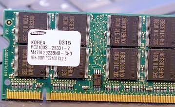 1 Гб SO-DIMM Samsung для ноутбуков с Centrino