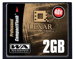 Lexar Media начала поставки 2 Гб профессиональных 40X карт CompactFlash