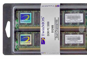 Twinmos начала поставки комплектов PC3200 для плат с поддержкой 2-канальной DDR