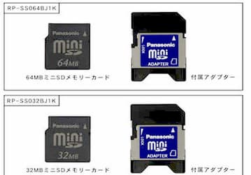 Matsushita announces 32Mb and 64Mb MiniSD cards