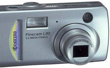 Finecam L30  3 мегапиксельная фотокамера Kyocera с записью MPEG-4