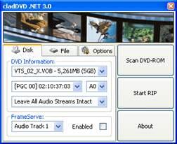 Утилиты: cladDVD XP .NET v.3.0
