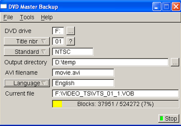 Утилиты: DVD Master Backup v.0.2.9