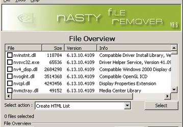 Утилиты: nVidia File Remover v.0.6