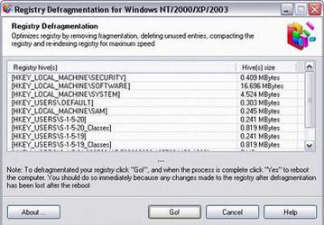 Настройщики: Registry Defragmentation v.5.0g