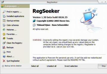 Утилиты: RegSeeker v.1.45 Beta