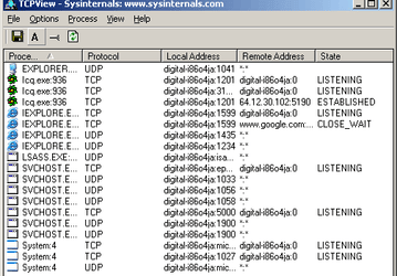 Интернет и сети: TCPView v.2.33