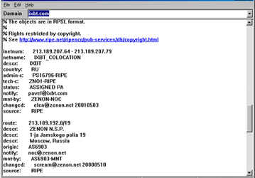 Интернет и сети: Win32Whois v.0.9