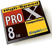 SimpleTech offers 8GB ProX CompactFlash... for mere $5999