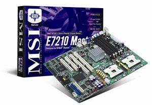 MSI unveils a new motherboard and a new server on Intel E7210 chipset