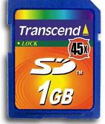 45x 1 Гб SecureDigital от Transcend