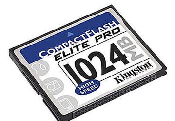 Kingston&acute;s 1GB CompactFlash Elite Pro to go on sale soon