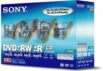 DRU-540A — Dual DVD-привод Sony, поддержка 12x DVD+R носителей
