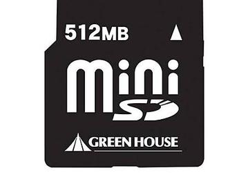 Green House ships 512MB mini-SD cards