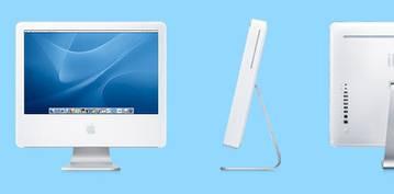 iMac G5: процессоры от 1,6 до 1,8 ГГц, мониторы  17 и 20 дюймов