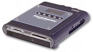 Delkin BurnAway: portable flash reader, combo recorder and DVD player