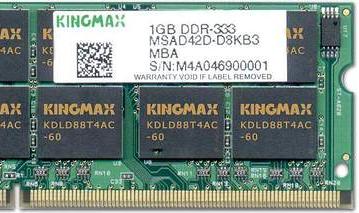 KINGMAX unveils 1 GB SO-DIMM DDR 333 MHz modules