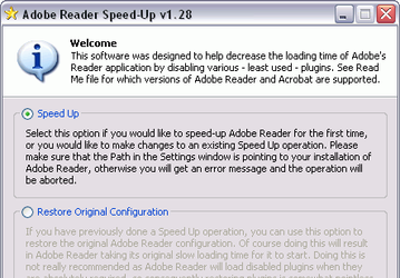 Настройщики: Adobe Reader Speed-Up v.1.29