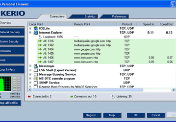 Безопасность: Kerio Personal Firewall v.4.1.1 Final