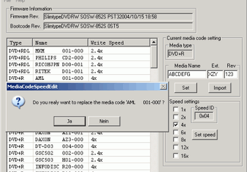 Утилиты: MediaCodeSpeedEdit Tool v.1.0.1.0 для LiteOn DVD-Writers