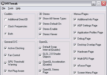Настройщики: NVTweak (Coolbits 3D) v.1.6.1