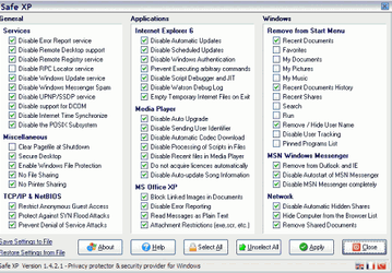 Настройщики: Safe XP v.1.4.9.20