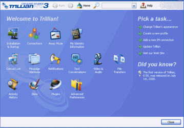 Общение в сети: Trillian v.3.0 Alpha 1