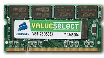 Corsair produces DDR2-533 SO-DIMM modules