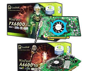 WinFast PX6800 LE and WinFast A6600: two new graphics cards from Leadtek