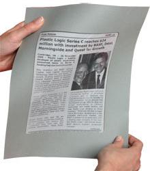 Plastic Logic Fabricates Largest Plastic Active-Matrix Display