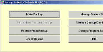 Резервное копирование: Backup To DVD/CD v.5.1.196