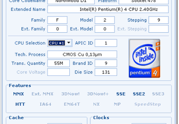Диагностика: OverSoft CPU Informer v.0.98 New Year Edition