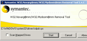 Антивирусы: Symantec W32.Mydoom@mm Removal Tool v.1.8.0