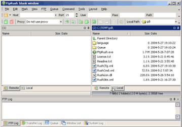 FTP-клиенты: FTPRush v.1.0 Build 600