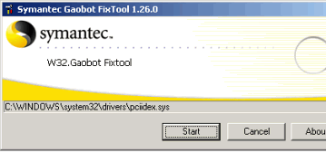Антивирусы: Symantec W32.Gaobot Removal Tool v.1.3.0