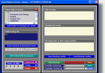 Резервное копирование: Lexun Backup Solution v.2.1
