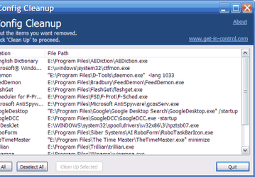 Настройщики: MSConfig Cleanup v.1.5