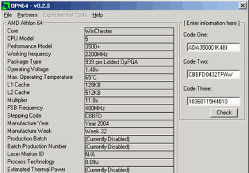 Диагностика: OPN64 v.0.4.0