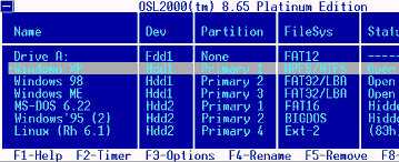 OSL2000 Boot Manager v.9.27 Platinum - функциональный диспетчер загрузки ОС