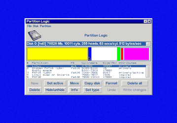 Partition Logic v.0.72 - бесплатная утилита для управления разделами жестких дисков ПК