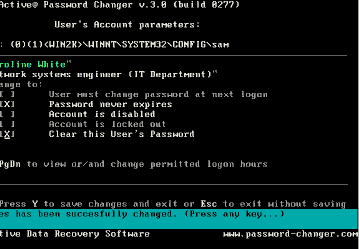 Утилиты: Active@ Password Changer v.3.0 Build 0422
