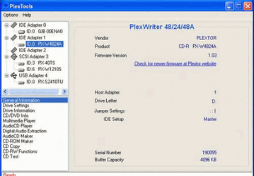 Утилиты: PlexTools Professional v.2.23