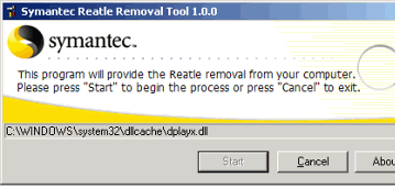 Антивирусы: Symantec W32.Reatle Removal Tool v.1.0.0