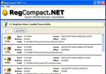 Настройщики: RegCompact.NET v.2.0