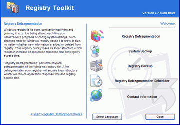 Настройщики: Registry Defragmentation v.8.8.04.23