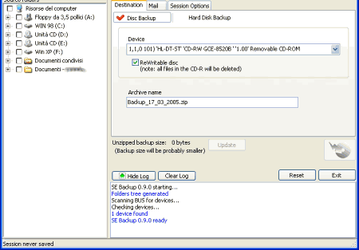 Резервное копирование: SE Backup v.1.0